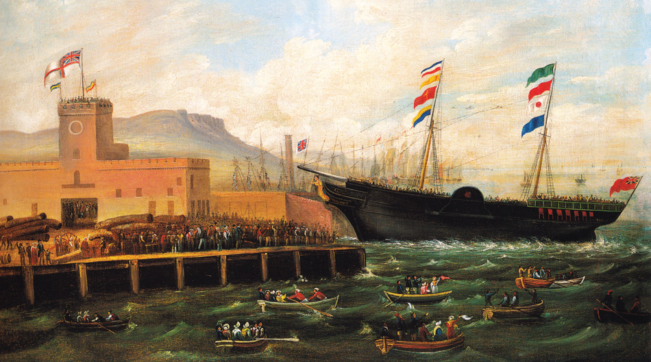 The launch of the Aurora from Belfast Harbour, by Hugh Frazer